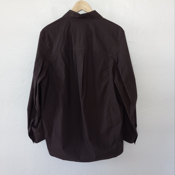 COS Chocolat Brown Oversized Poplin Button Down Shirt 12 - Picture 12 of 13